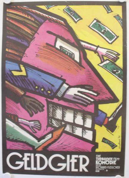Geldgier originales DDR Filmplakat