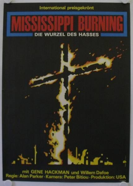 Mississippi Burning original release East-German movie poster