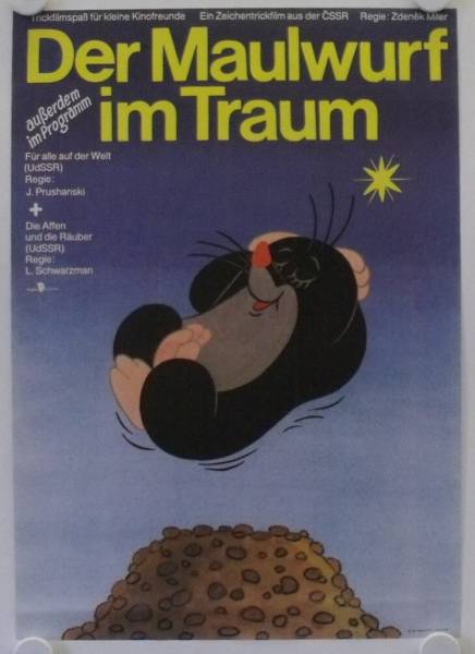 Krtek ve snu - Der Maulwurf im Traum originales DDR Filmplakat