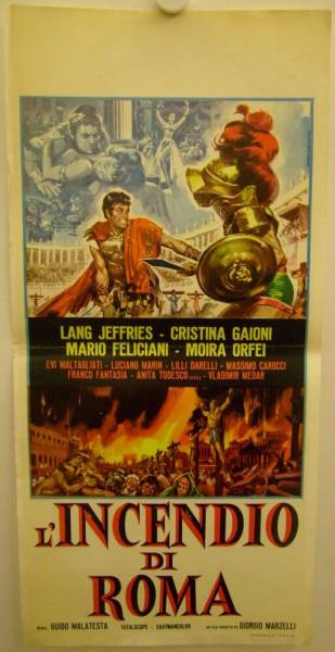 Fire over Rome original italian locandina poster