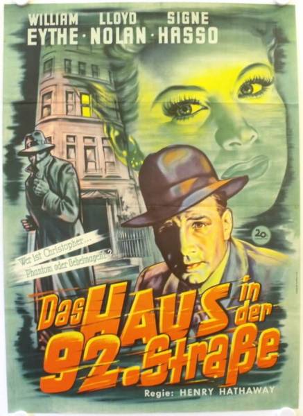 Das Haus in der 92. Strasse originales Filmplakat
