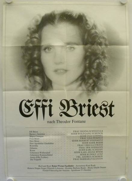 Effi Briest original release german movie poster