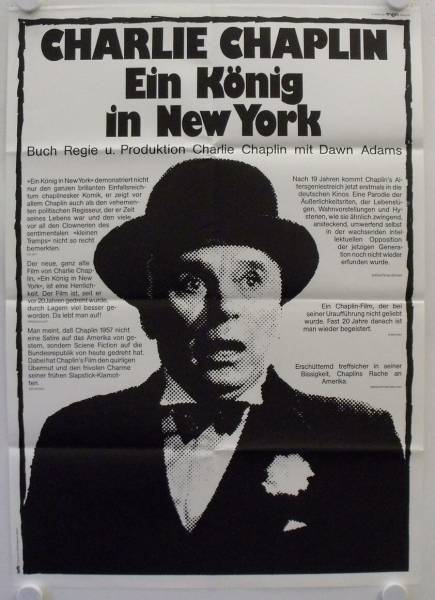 A King in New York original release german movie poster