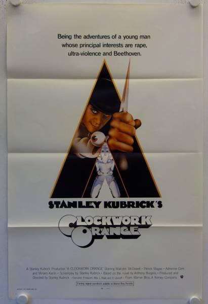 A Clockwork Orange original release US Onesheet movie poster