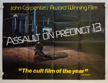 Assault on Precinct 13 original release british quad movie poster