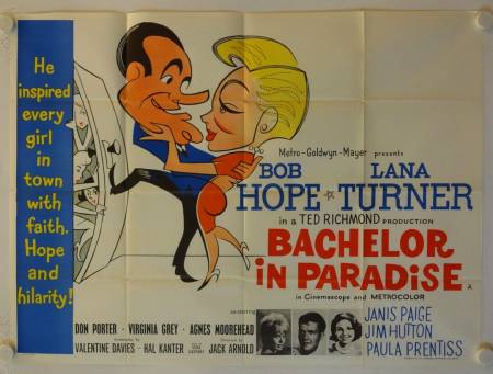 Bachelor in Paradise original release British Quad movie poster