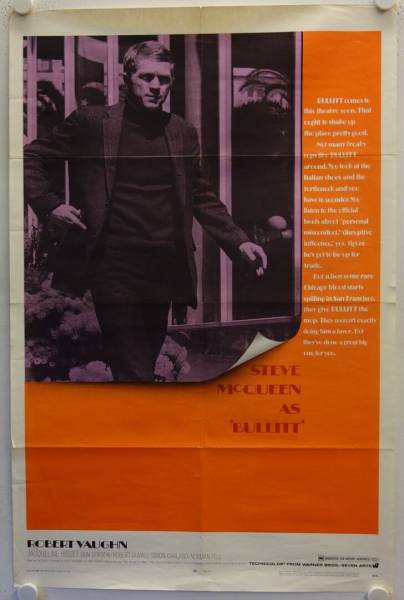 Bullitt original release US Onesheet movie poster