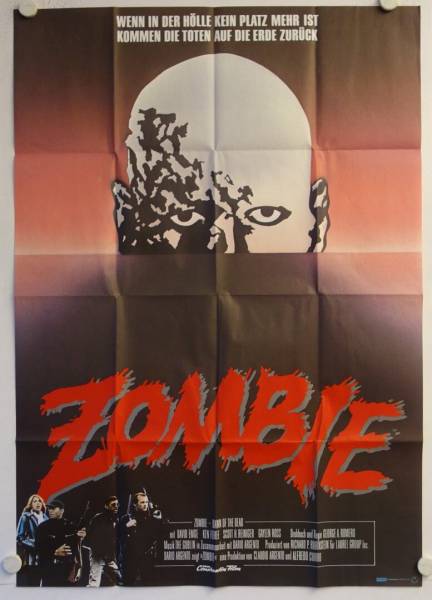 Dawn of the Dead original release german double-panel movie poster