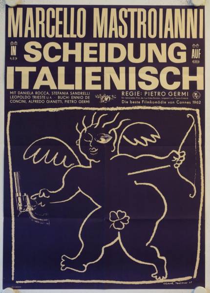 Divorce Italian Style original release east-german movie poster
