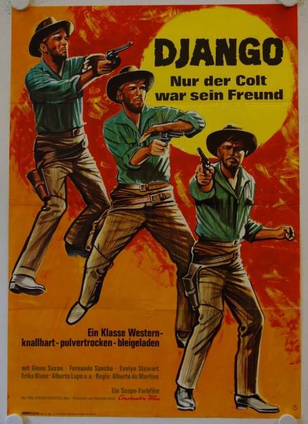 Django - Nur der Colt war sein Freund originales deutsches Filmplakat