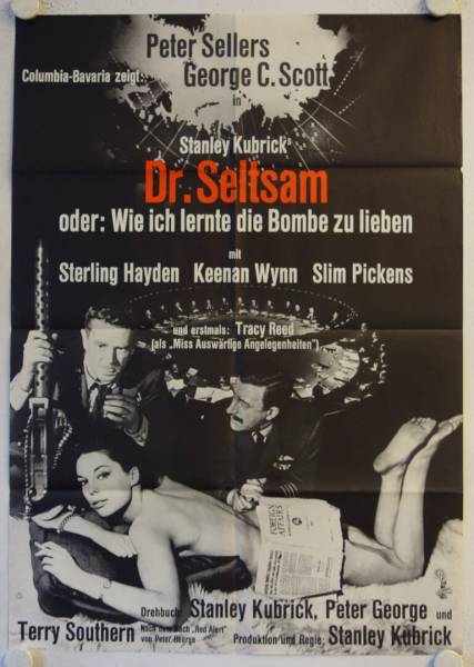 Dr. Seltsam oder wie ich lernte die Bombe zu lieben originales deutsches Filmplakat
