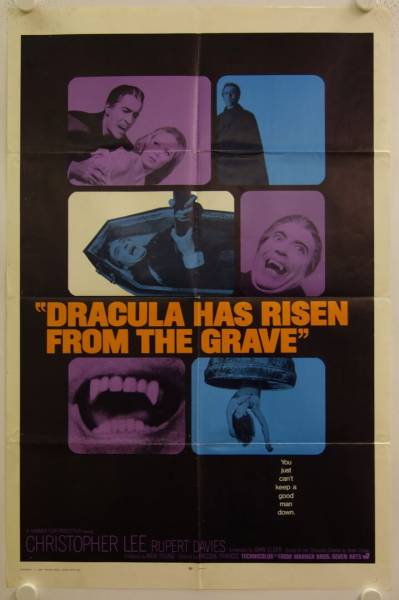 Dracula has risen from the Grave original release US onesheet movie poster