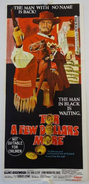 Für ein paar Dollar mehr originales Daybill Filmplakat aus Australien