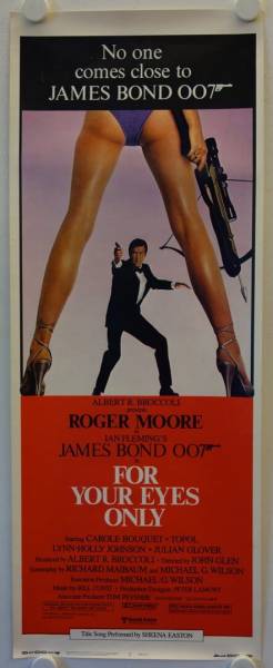 For your Eyes only original release US Insert movie poster