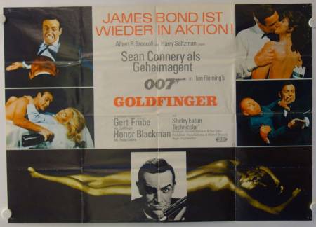 Goldfinger original release german double-panel movie poster