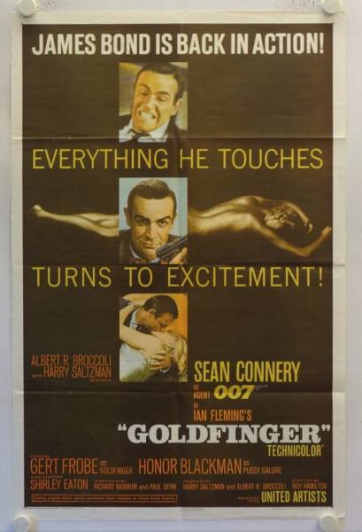 James Bond 007 - Goldfinger originales US Filmplakat