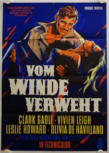 Gone with the Wind re-release german movie poster