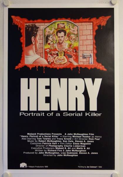 Henry Portrait of a Serial Killer original release US Onesheet movie poster