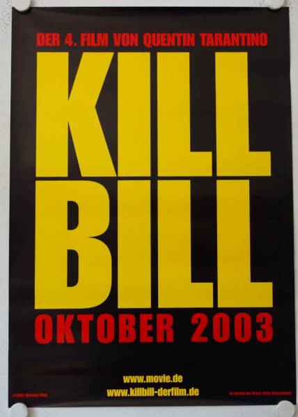 Kill Bill originales deutsches Teaser Filmplakat