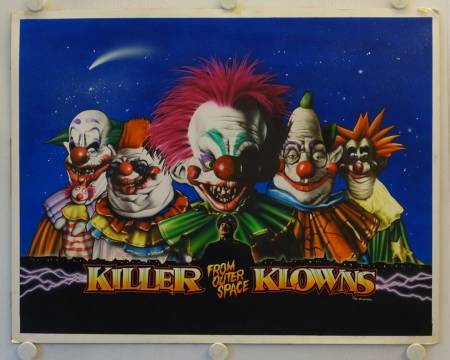 Killer Klowns from Outer Space Originalgrafik für das britische Videoplakat