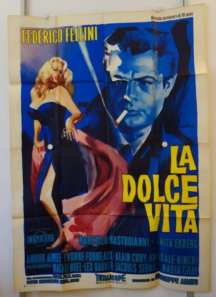 Das süsse Leben originales Filmplakat aus Italien