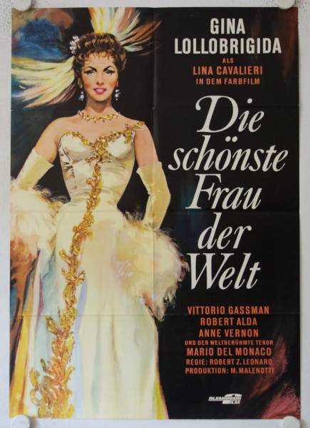 La donna più bella del mondo - Beautiful But Dangerous original release german movie poster