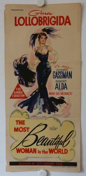 Die schönste Frau der Welt originales australisches Daybill Filmplakat