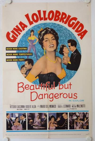 La donna più bella del mondo - Beautiful But Dangerous original release US Onesheet movie poster