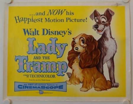 Lady and the Tramp original release US halfsheet movie poster