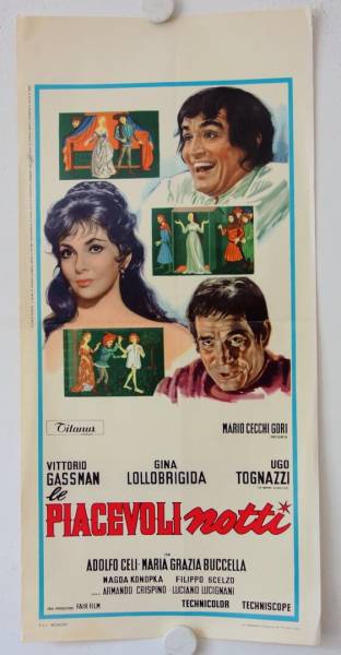 Le piacevoli notti - Pleasant Nights original release italian locandina movie poster