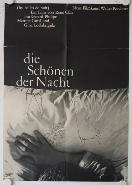Les belles de nuit - Beauties of the Night re-release german movie poster (R60s)