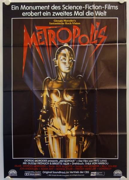 Metropolis re-release german double-panel movie poster