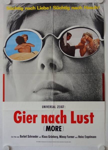 Gier nach Lust (More - Mehr immer mehr) originales deutsches Filmplakat (R70s)