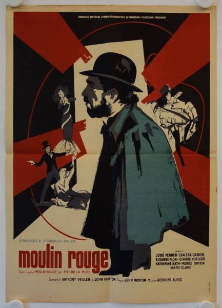 Moulin Rouge originales Filmplakat aus Rumänien