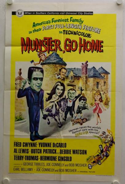 Munster, Go Home original release US Onesheet movie poster