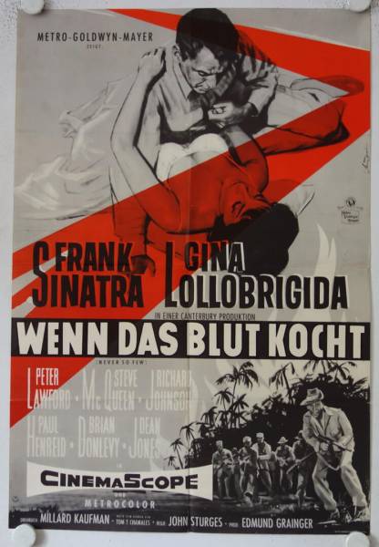 Wenn das Blut kocht originales deutsches Filmplakat (R60s)