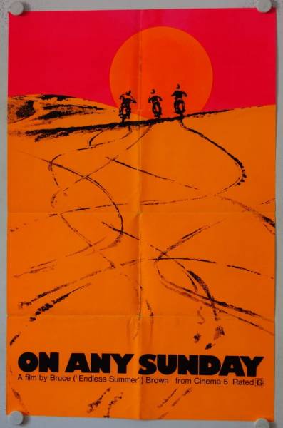 On Any Sunday original release US Onesheet movie poster