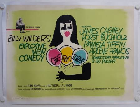 One Two Three original release British Quad movie poster