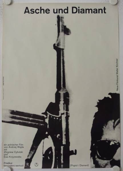 Asche und Diamant originales deutsches Filmplakat