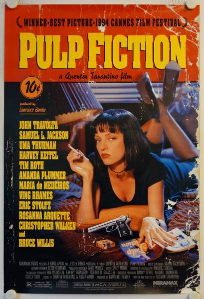 Pulp Fiction original release US Onesheet movie poster