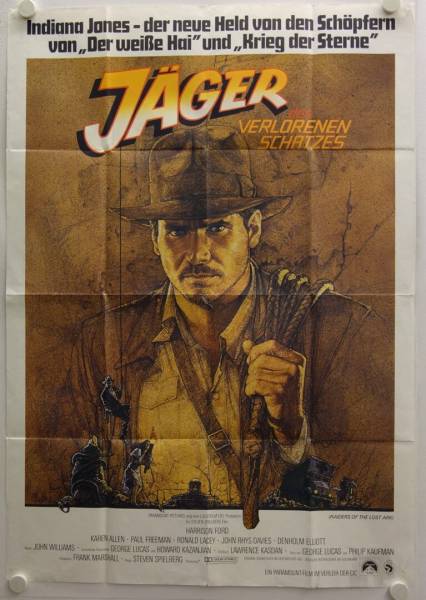 Raiders of the Lost Ark original release german doublepanel movie poster