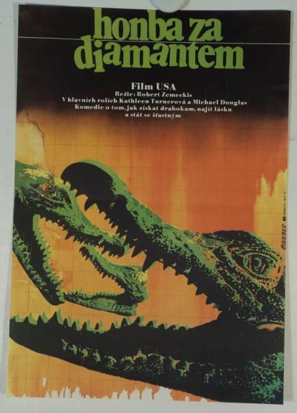 Romancing the Stone original release czech movie poster