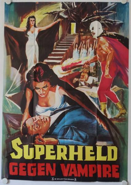 Ein Superheld gegen Vampire originales deutsches A0-Filmplakat
