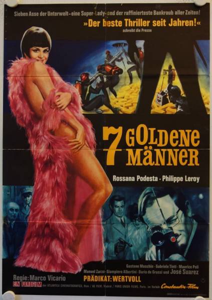 Sieben goldene Männer originales deutsches Filmplakat