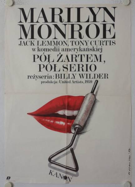 Manche mögen's heiss originales Filmplakat aus Polen