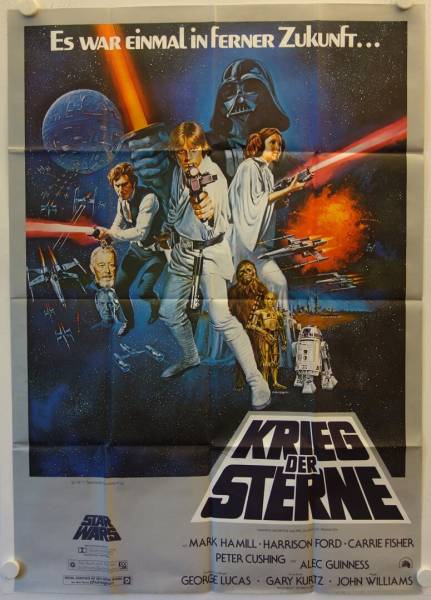 Star Wars original release german double-panel movie poster