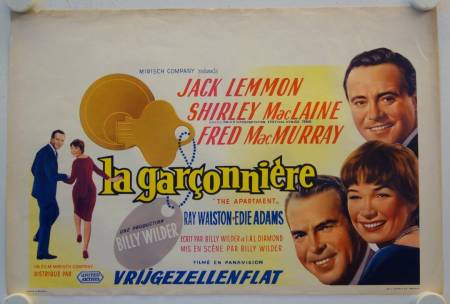 The Apartment original release belgian movie poster