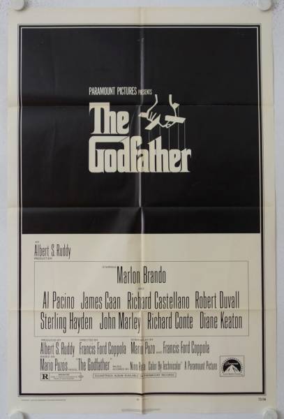 Der Pate originales US Onesheet Filmplakat