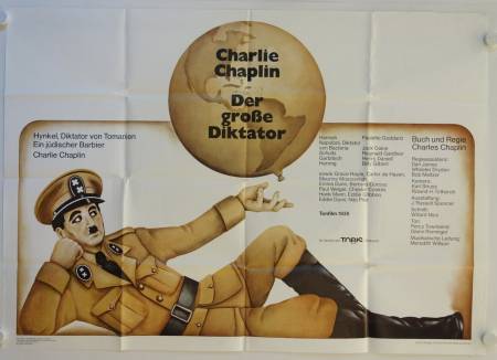 Der grosse Diktator originales deutsches Filmplakat R70s