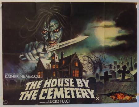 Das Haus an der Friedhofsmauer originales British Quad Filmplakat